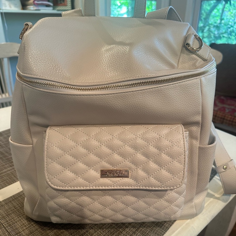 Luli Bebe Monaco Diaper Bag in Pearl White- only Carried TWICE!
